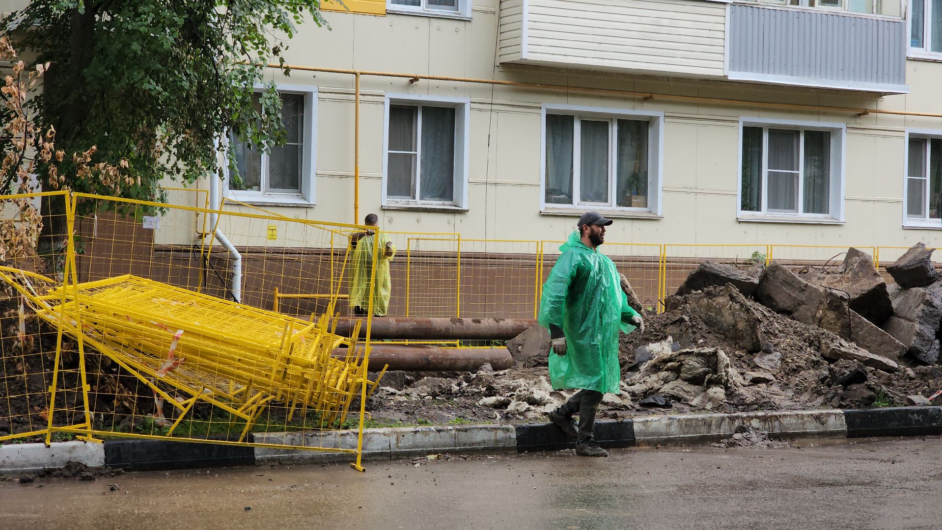 кашира, ремонт теплосети, транспорт, ограничение движения, строительные работы, теплотрасса, горячая вода,