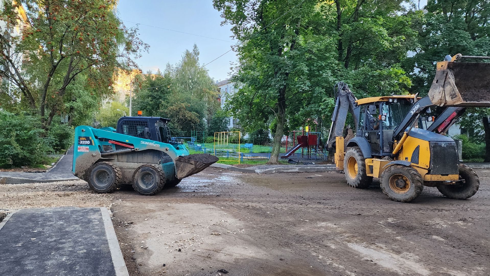 асфальтирование дворов, Асфальт , Благоустройство дворов , Лобня ,