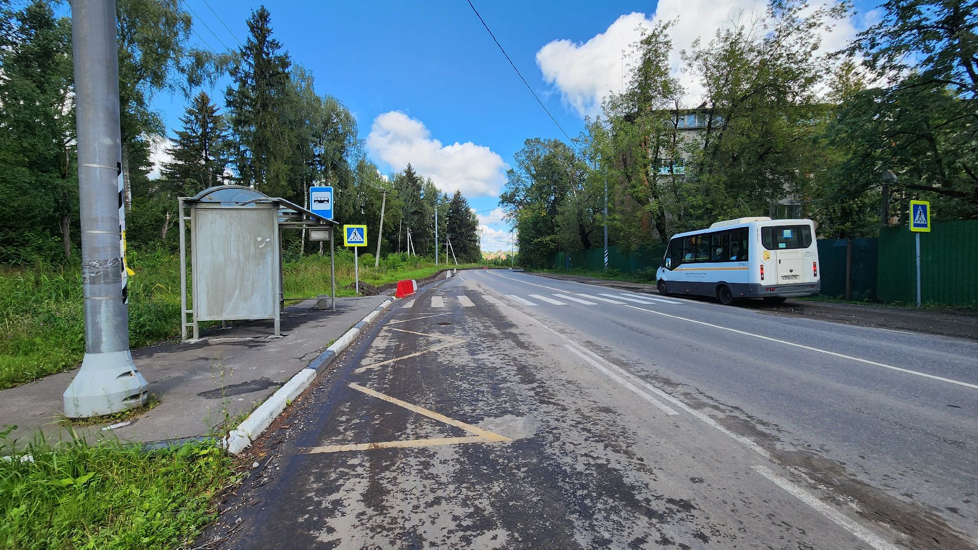 солнечногорск, тимоновское шоссе, дороги, строительство тротуара,