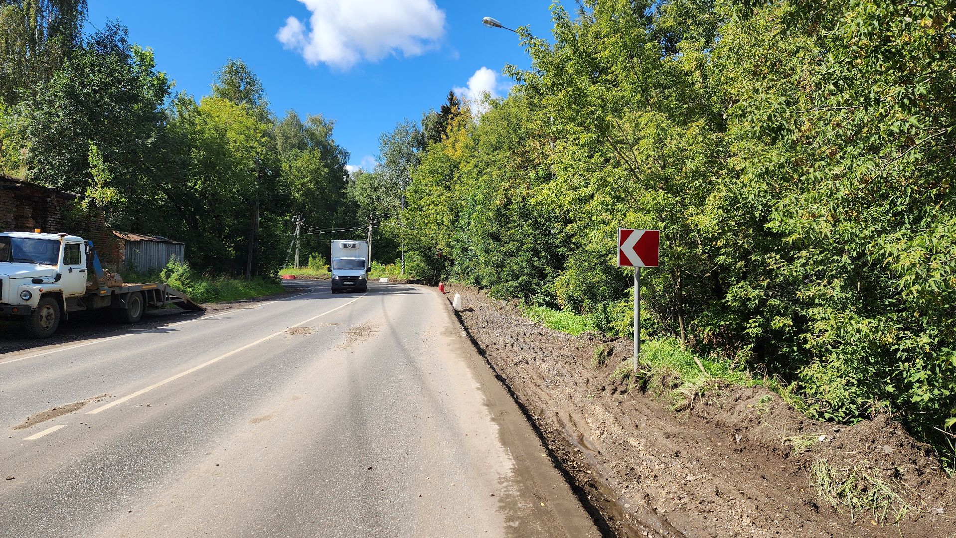 солнечногорск, тимоновское шоссе, дороги, строительство тротуара,