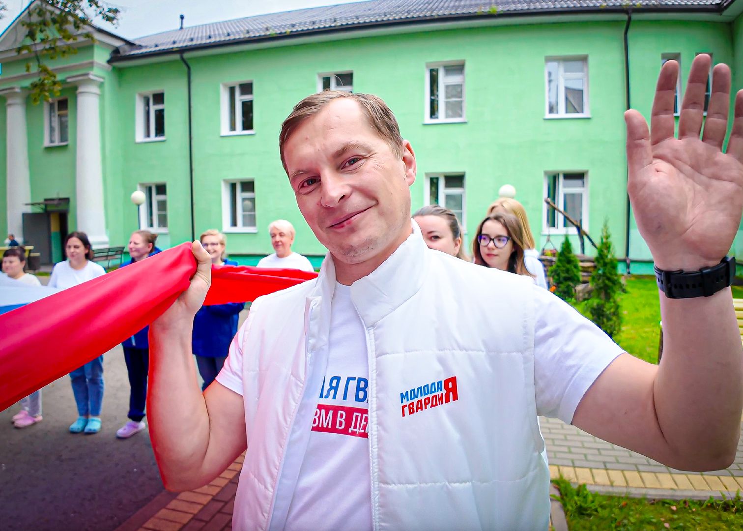 клин, общество, волонтеры, день флага россии, подмосковье,