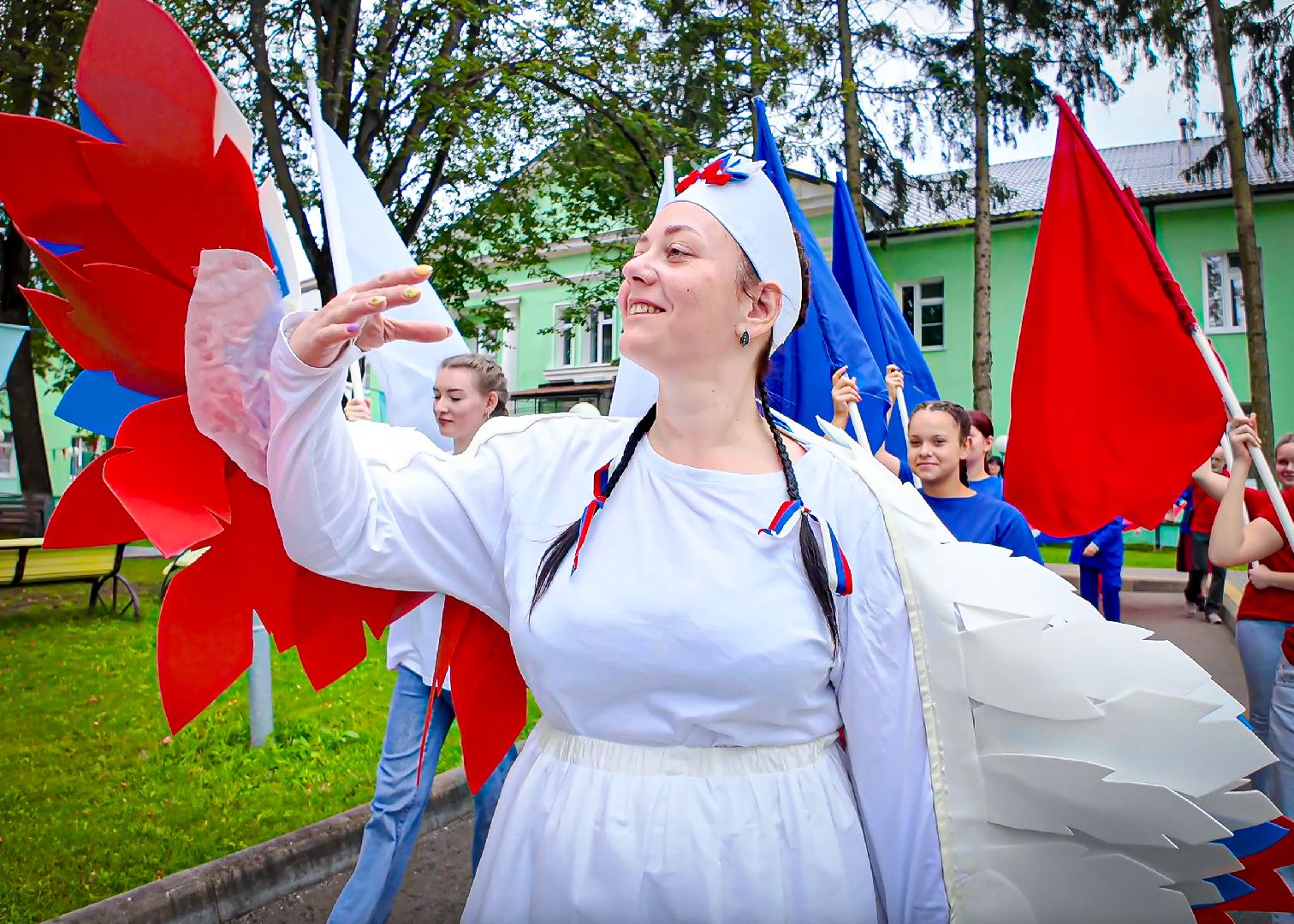 клин, общество, волонтеры, день флага россии, подмосковье,