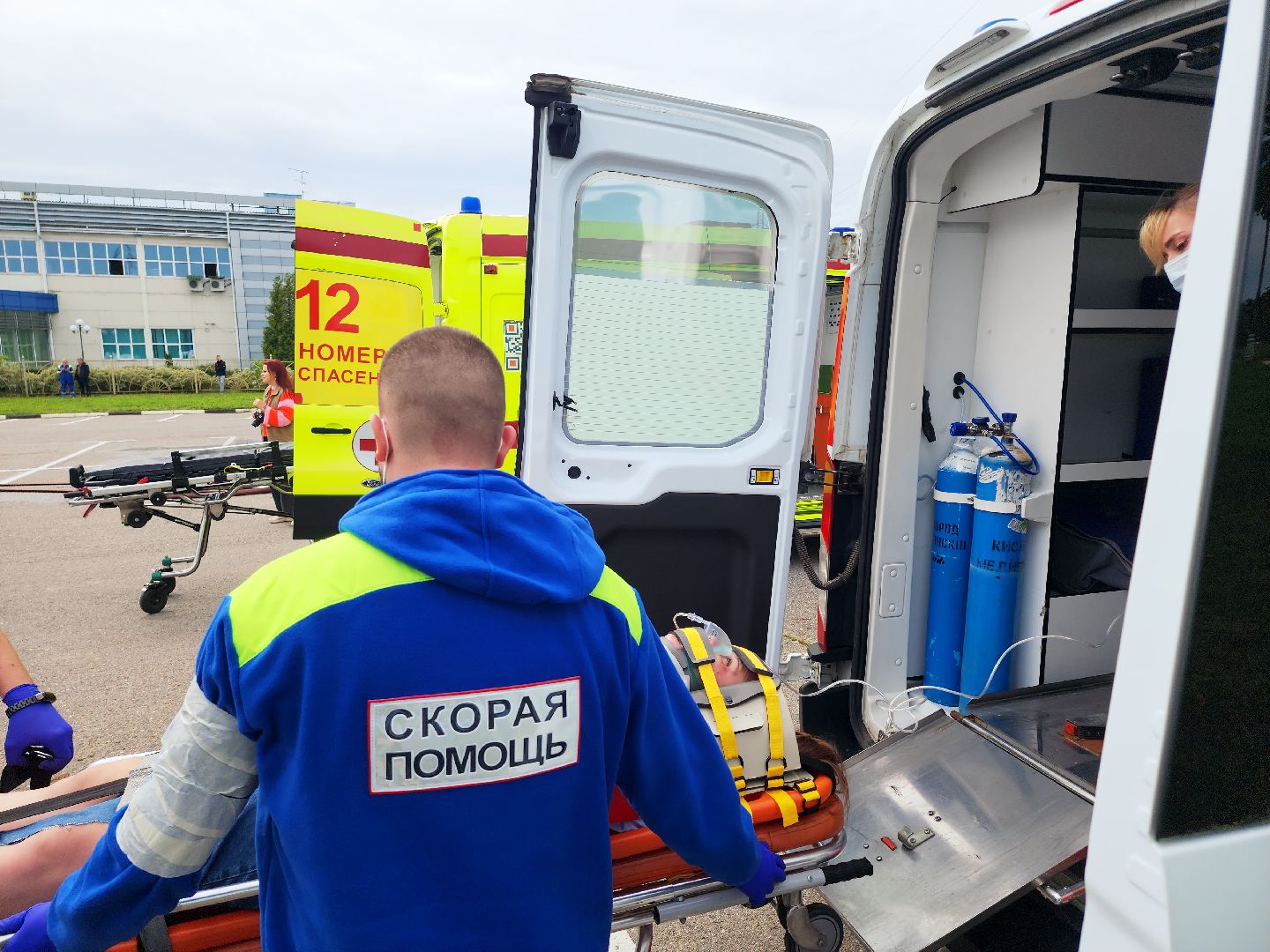 дубна, моссмп, учения спасателей, скорая помощь, дтп,