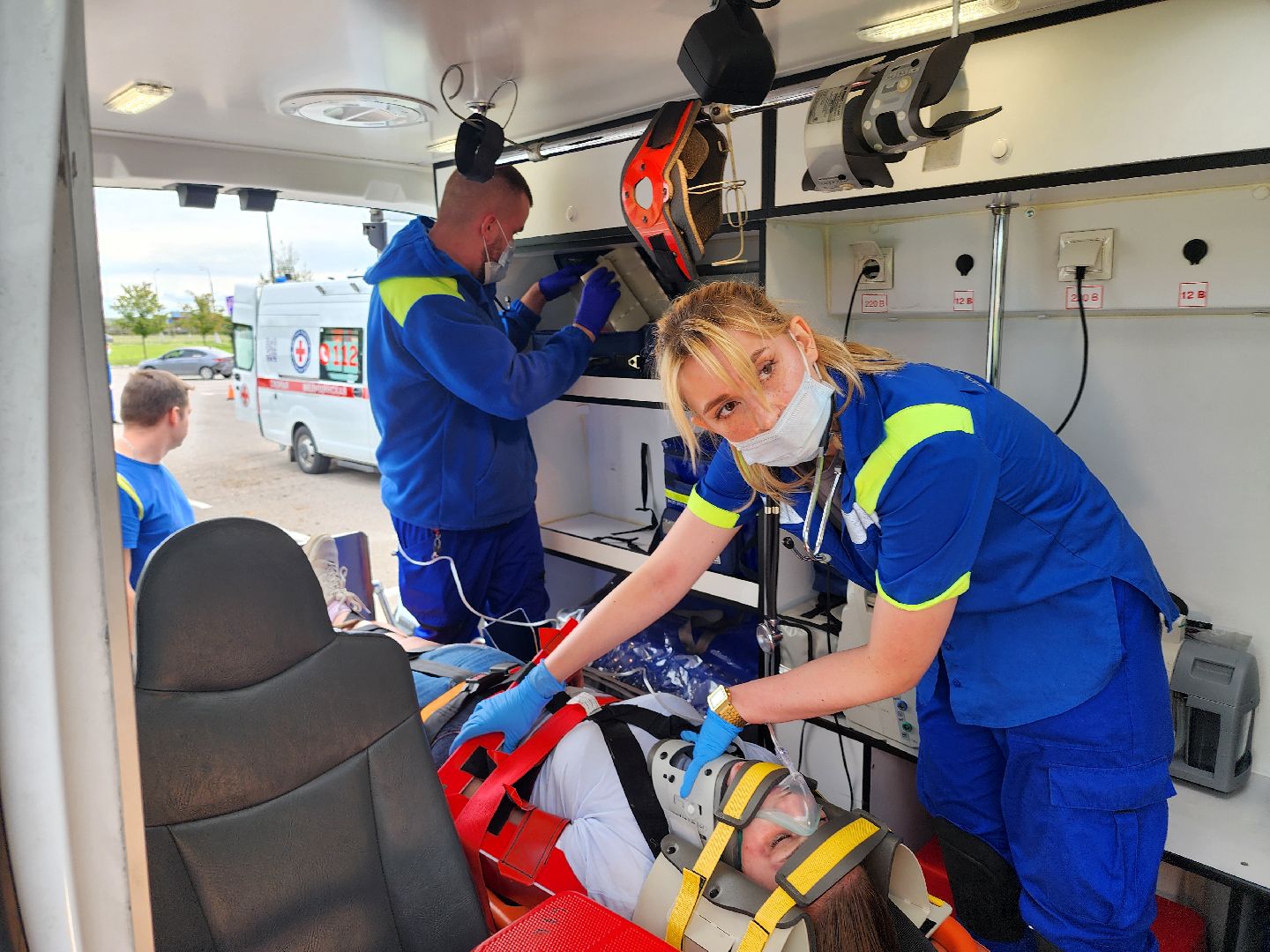 дубна, моссмп, учения спасателей, скорая помощь, дтп,