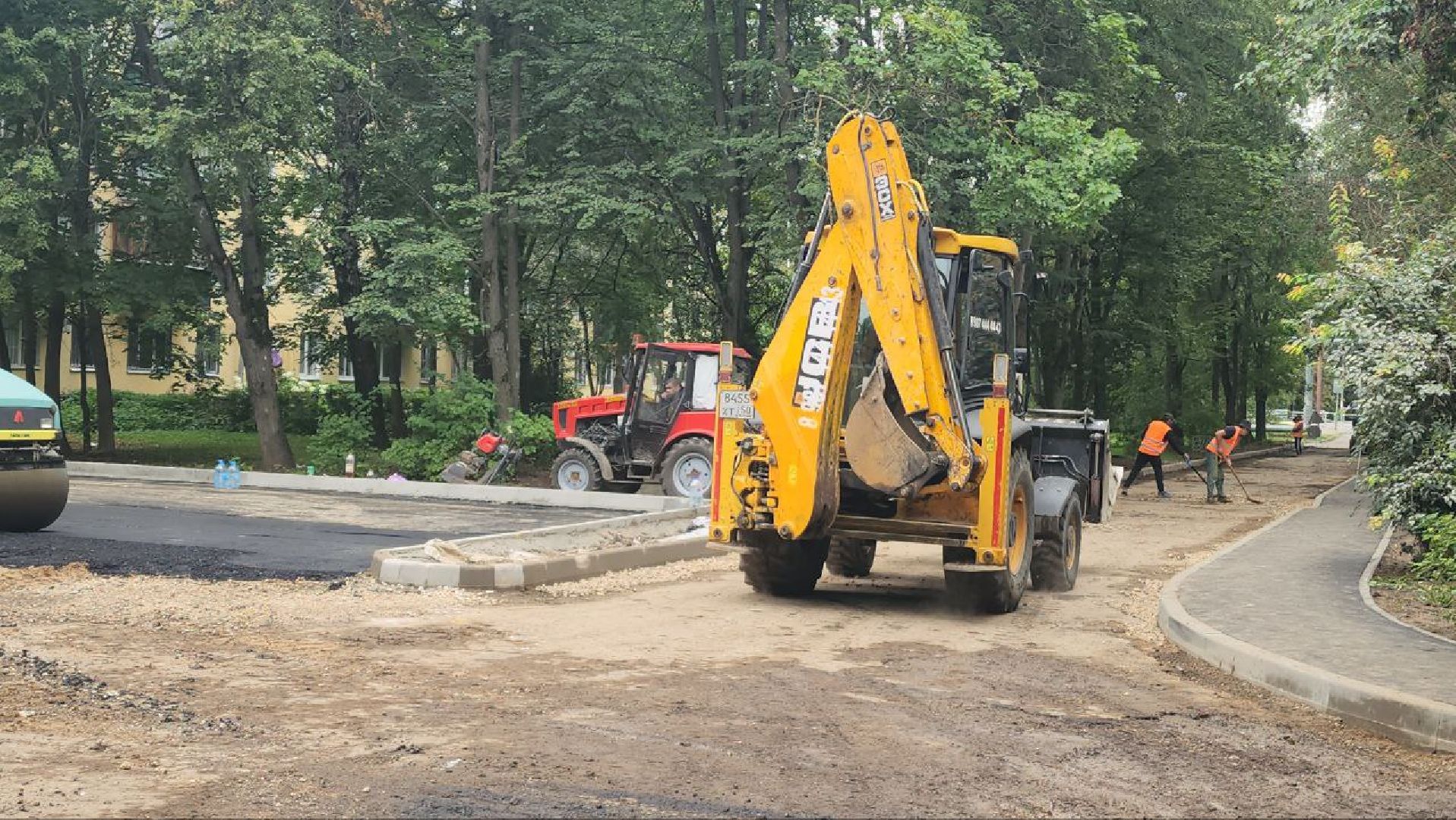 Асфальтирование , Укладка асфальта , Лобня,