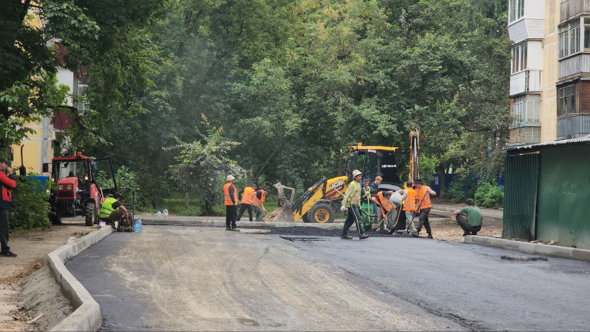 Асфальтирование , Укладка асфальта , Лобня,