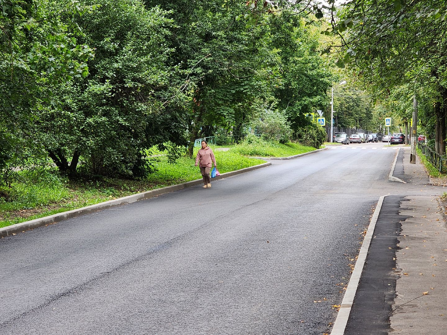 чехов, улица ильича, дорожный ремонт, капремонт дороги, замена покрытия, новые бордюры, разметка, дорожные знаки, пешеходные переходы, госпрограмма московской области, развитие дорожного комплекса, тротуары,