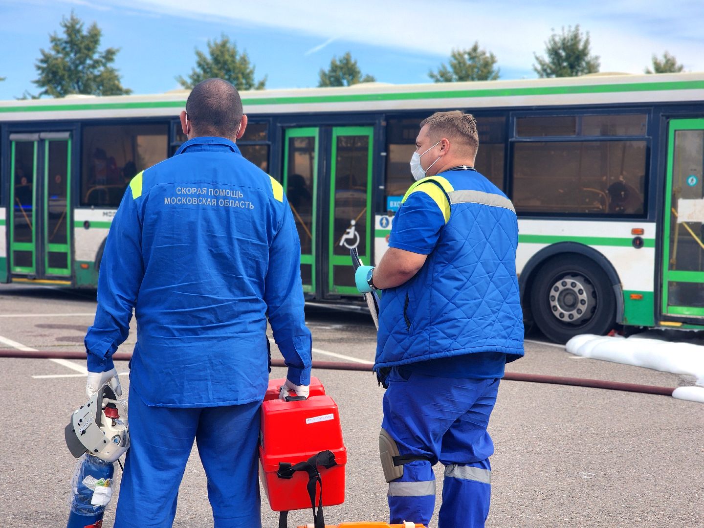 дубна, моссмп, скорая помощь, учения, волонтеры,