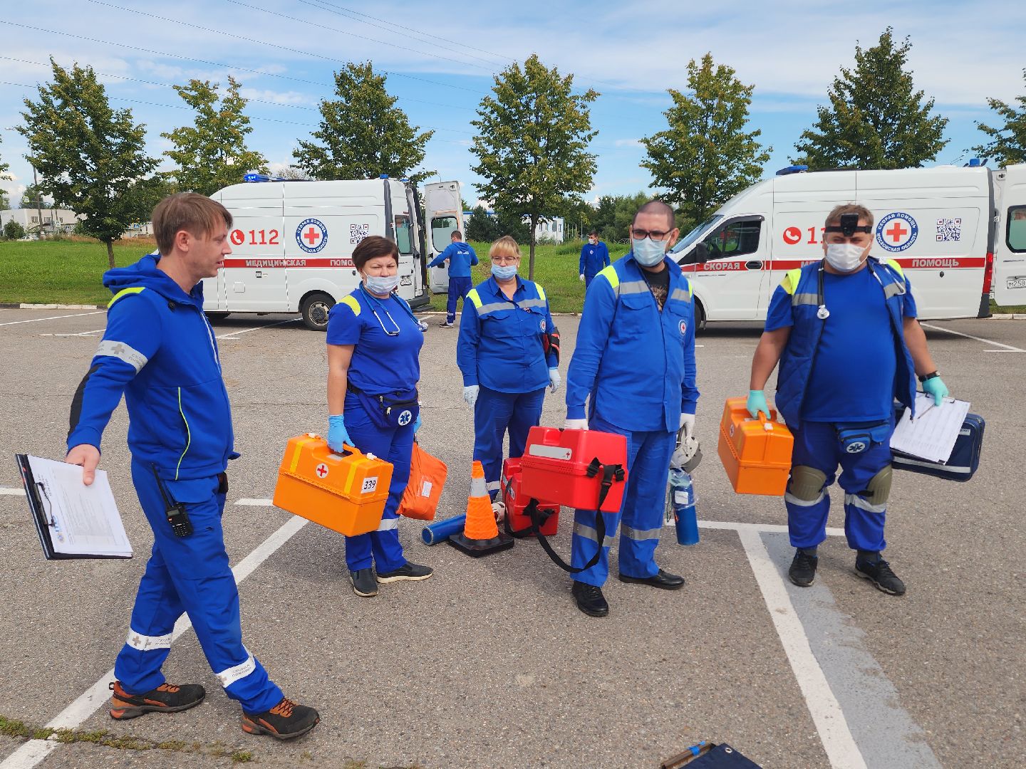 дубна, моссмп, скорая помощь, учения, волонтеры,