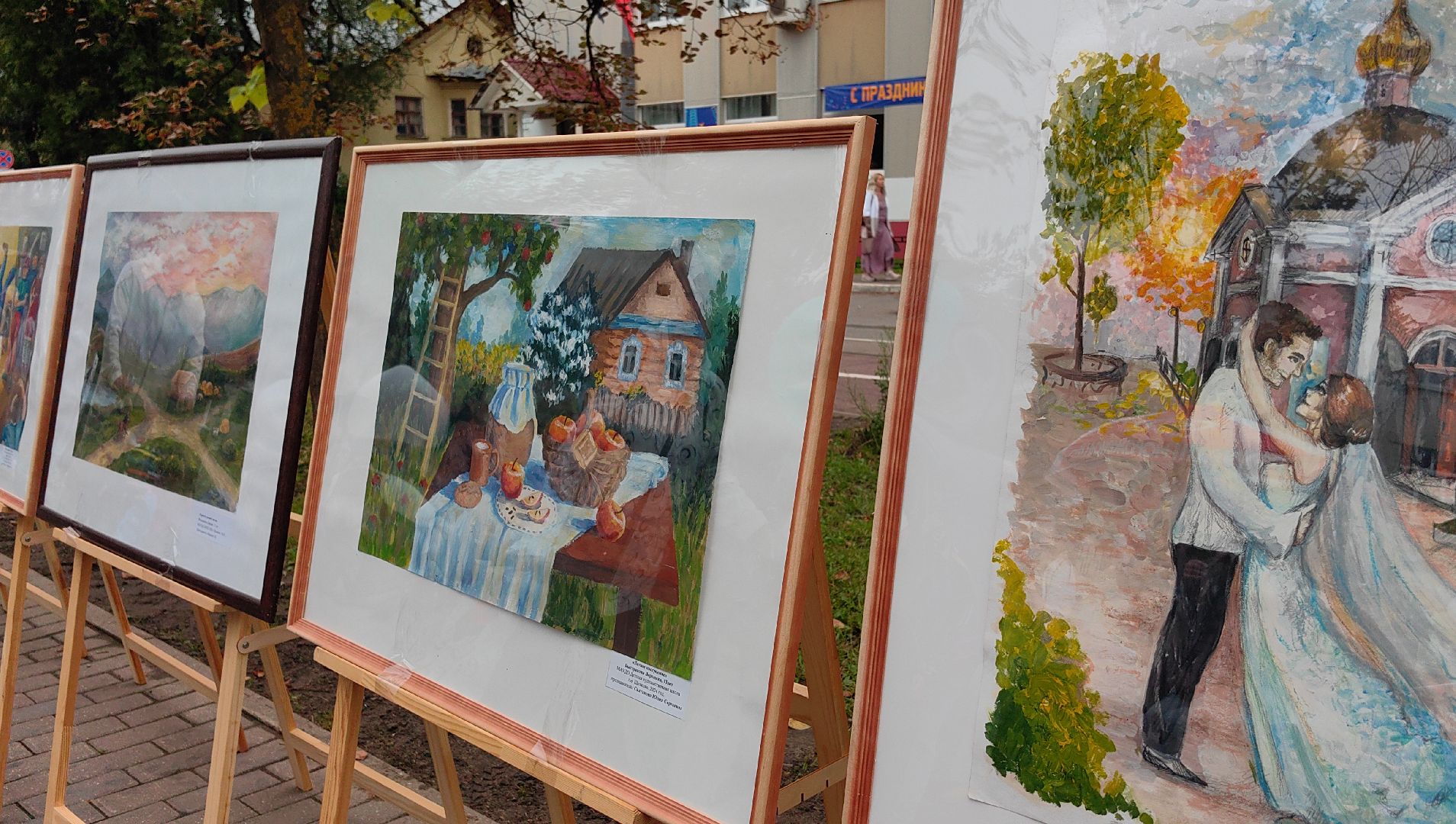 картина, выставка, живопись, графика, школа, день города,