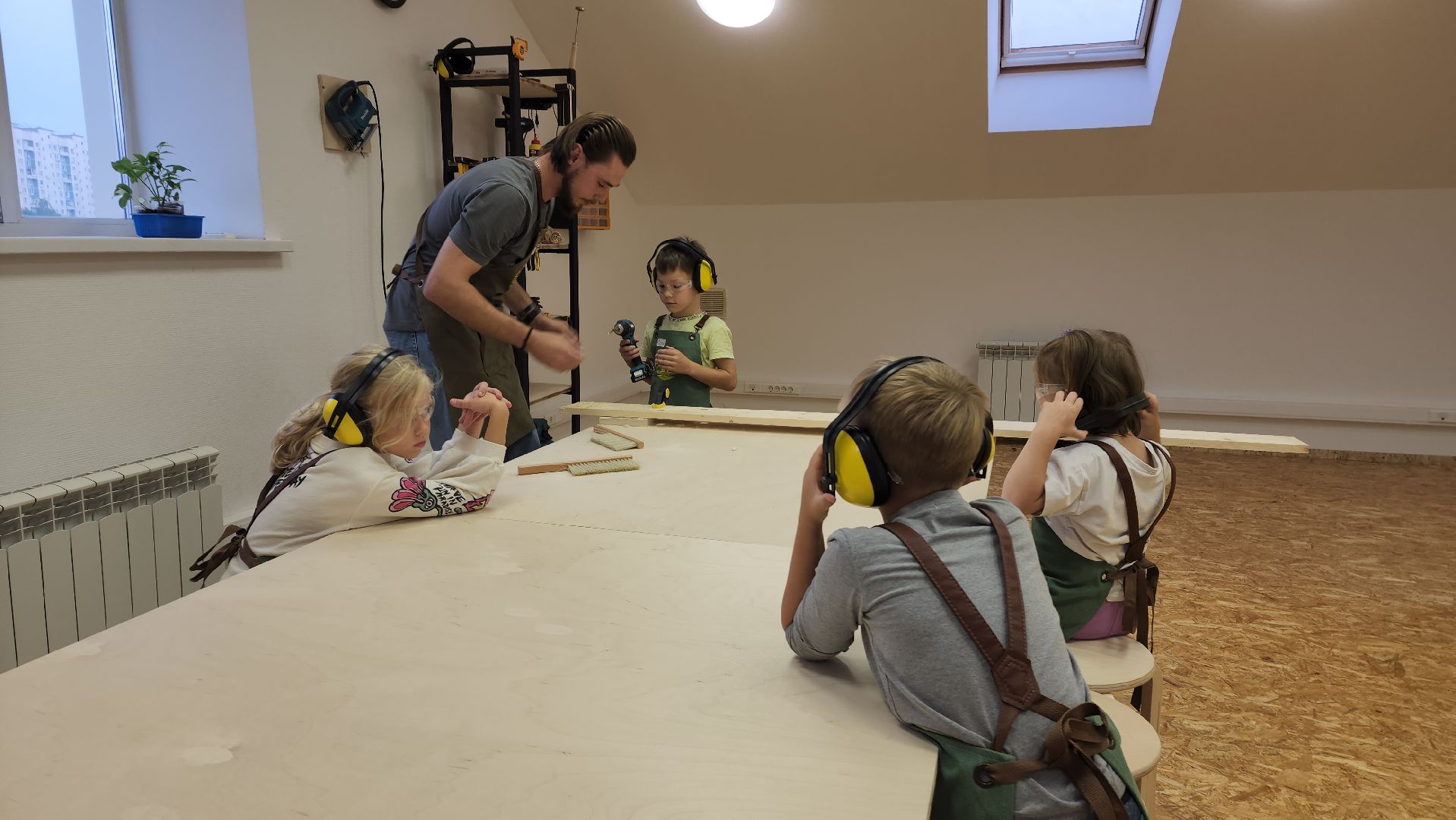 Мастерская, столярное мастерство, Лобня, Дети,