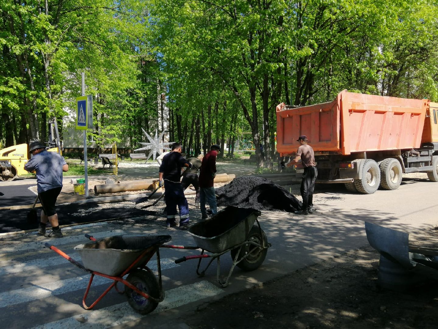 городской округ восход, дороги, благоустройство, расширение дороги, асфальтирование дорог,