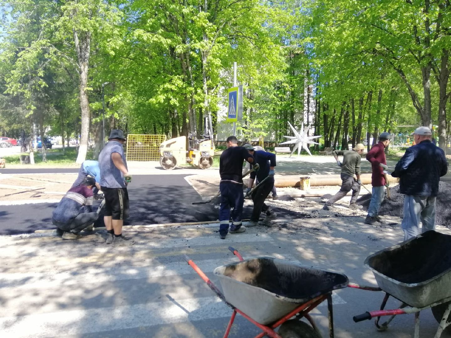 городской округ восход, дороги, благоустройство, расширение дороги, асфальтирование дорог,