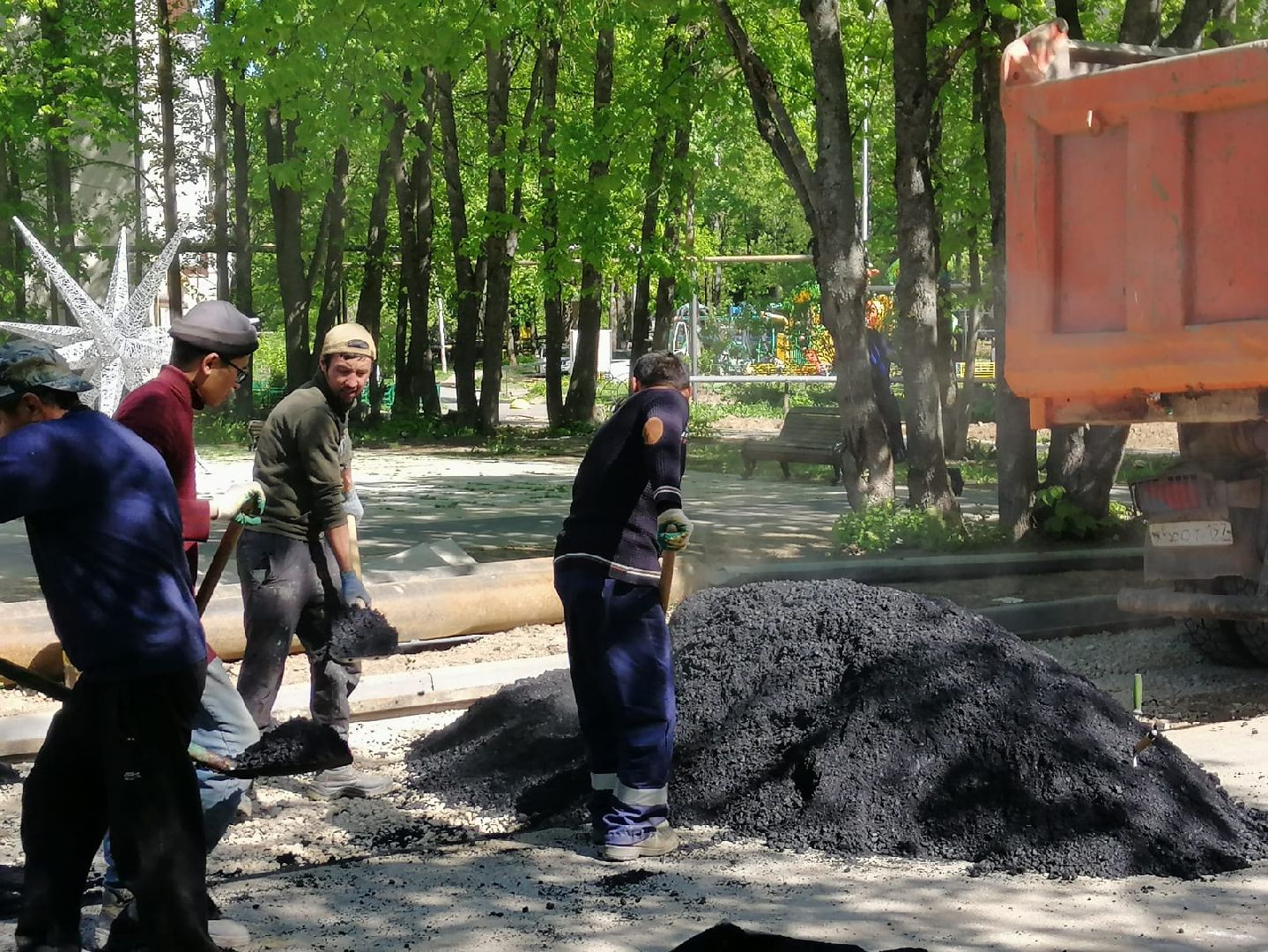 городской округ восход, дороги, благоустройство, расширение дороги, асфальтирование дорог,