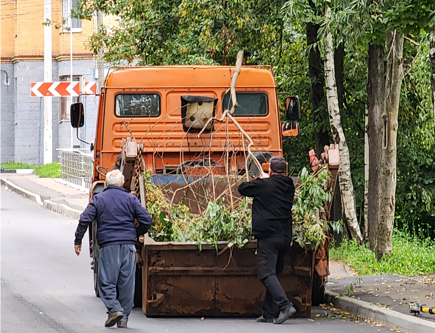 чехов, улица ильича, опиловка деревьев, уборка и вывоз веток,  содержание территории, мбу чеховское благоустройство, заявки жителей, портал добродел, весенне-летний сезон, содержание дорог и дворов, спецтехника, удаление сухостойных деревьев, удаление аварийных деревьев,уборка территории,