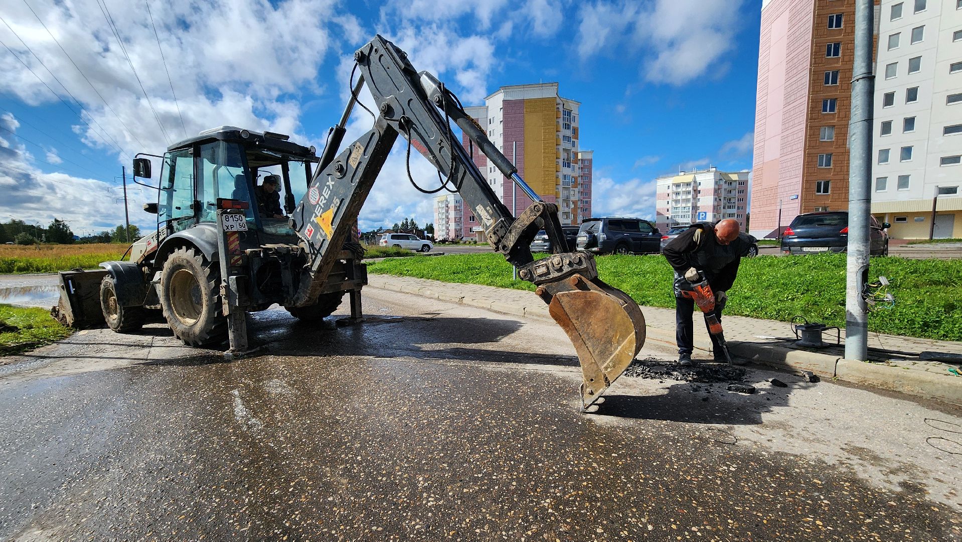 руза, Северное сияние, коммунальные работы,благоустройство,