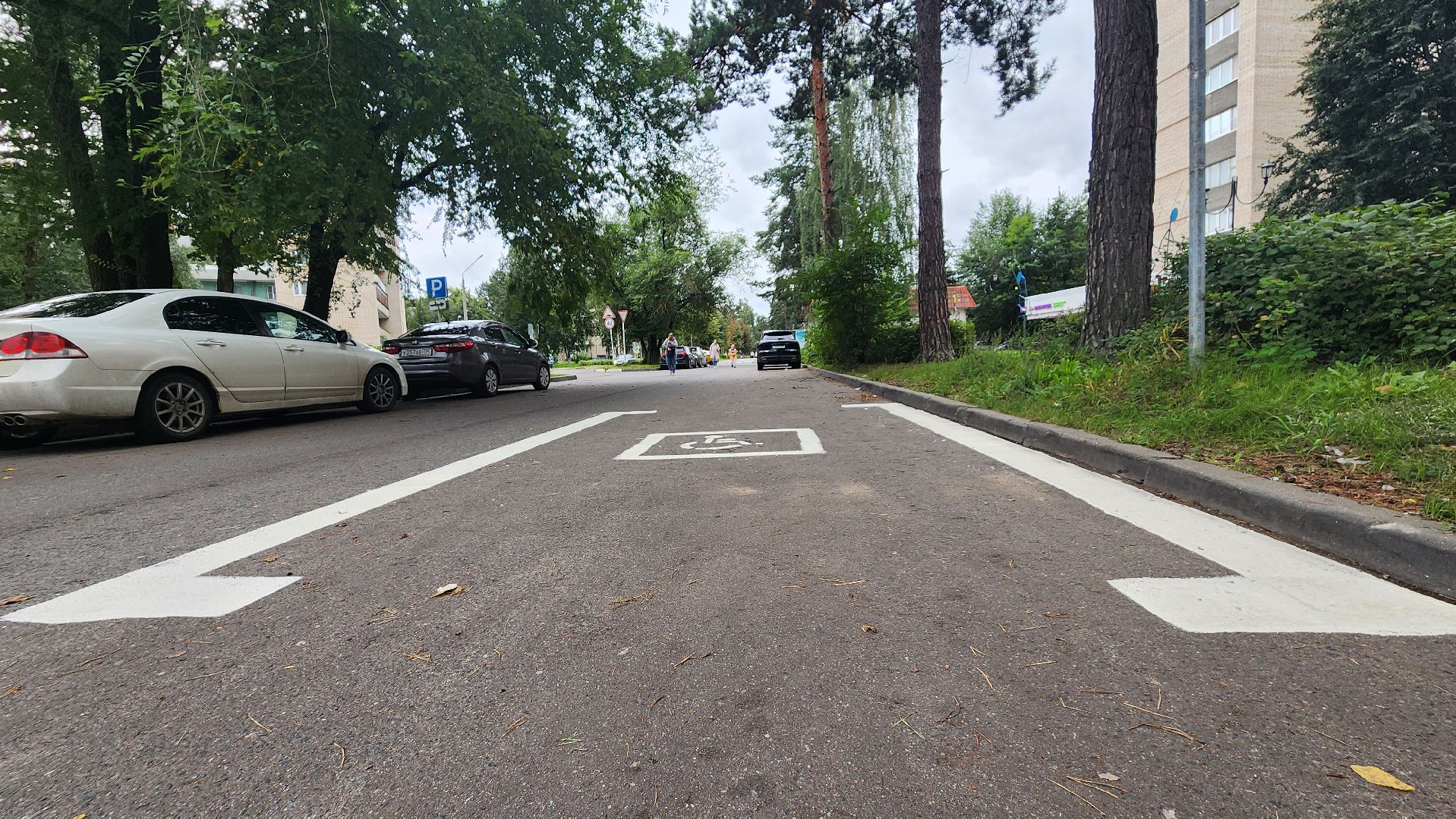 дорожная разметка, протвино, места для инвалидов,