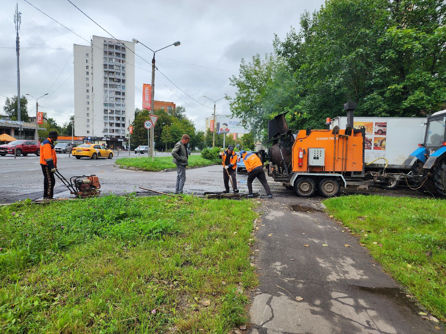 фрязино, ремонт дорог, ямочный ремонт,