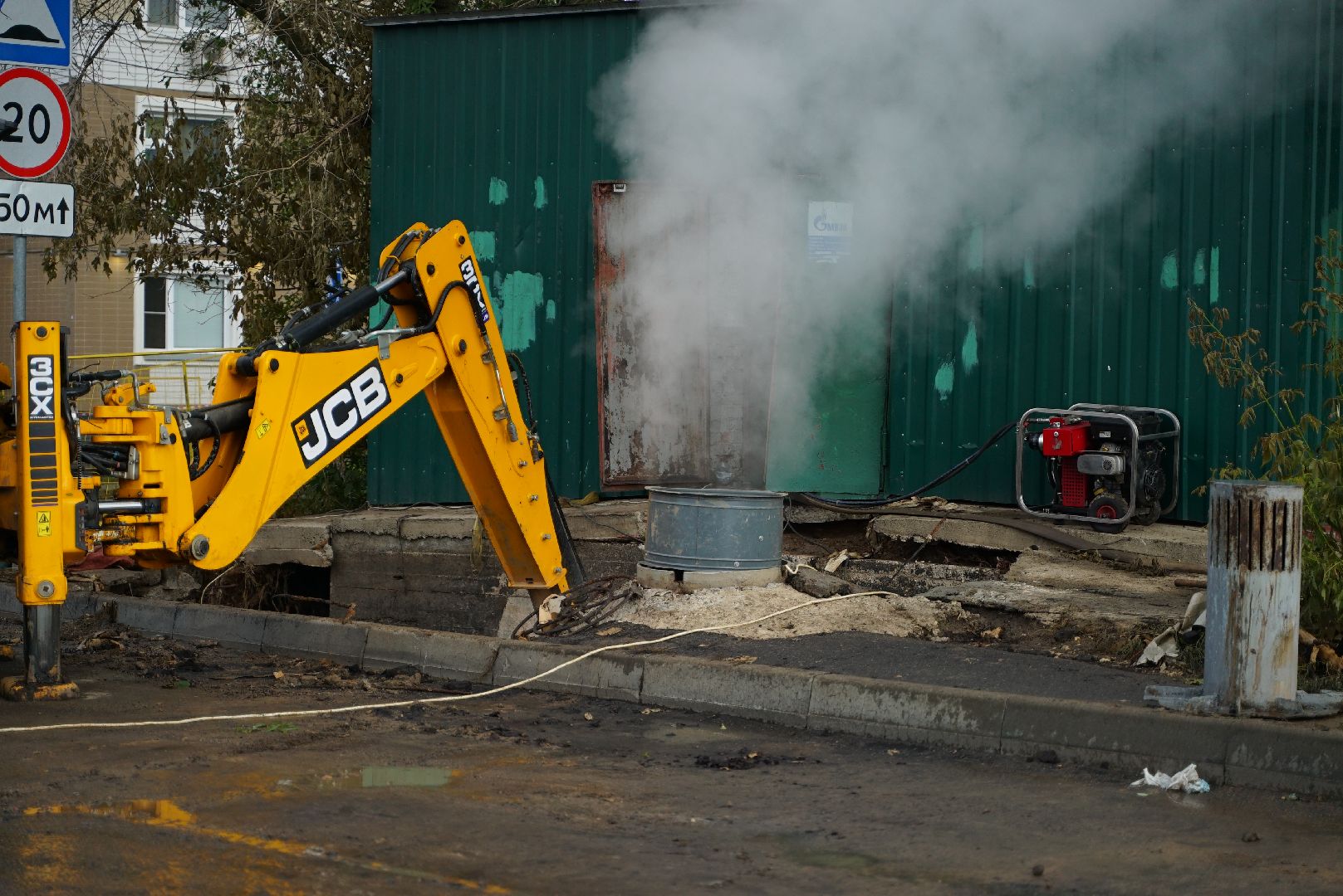 прорыв, трубы, ликвидация,