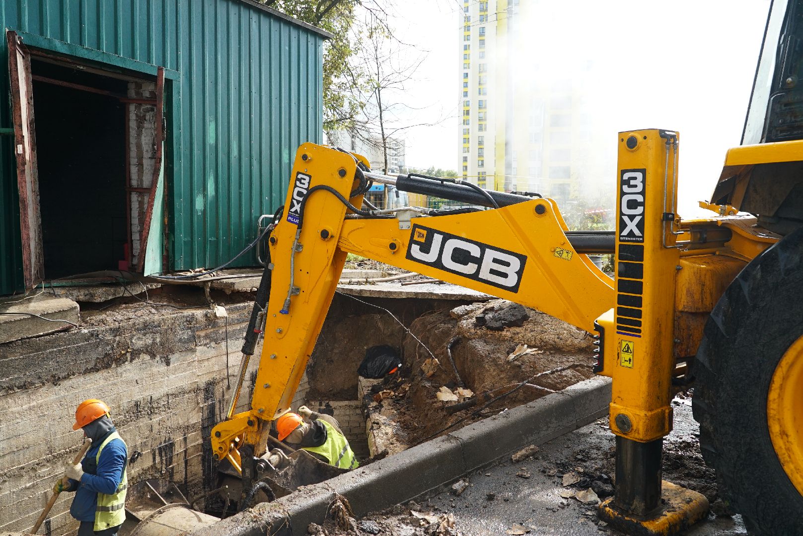 прорыв, трубы, ликвидация,