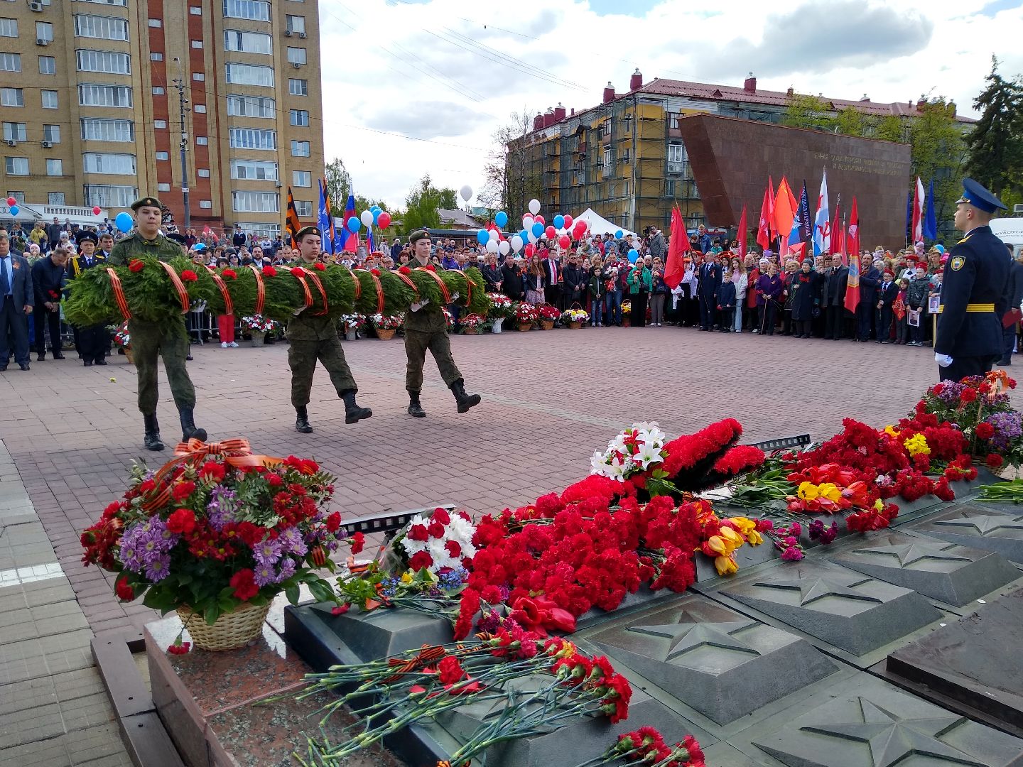 Раменское, День Победы, торжественное возложение цветов