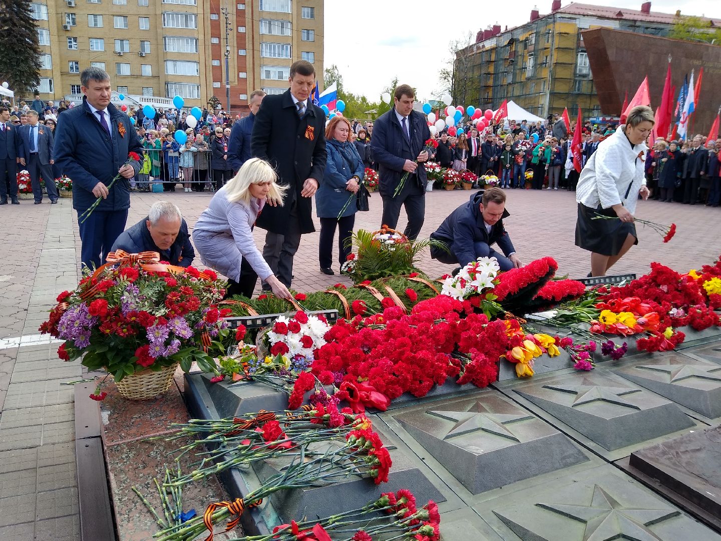 Раменское, День Победы, торжественное возложение цветов