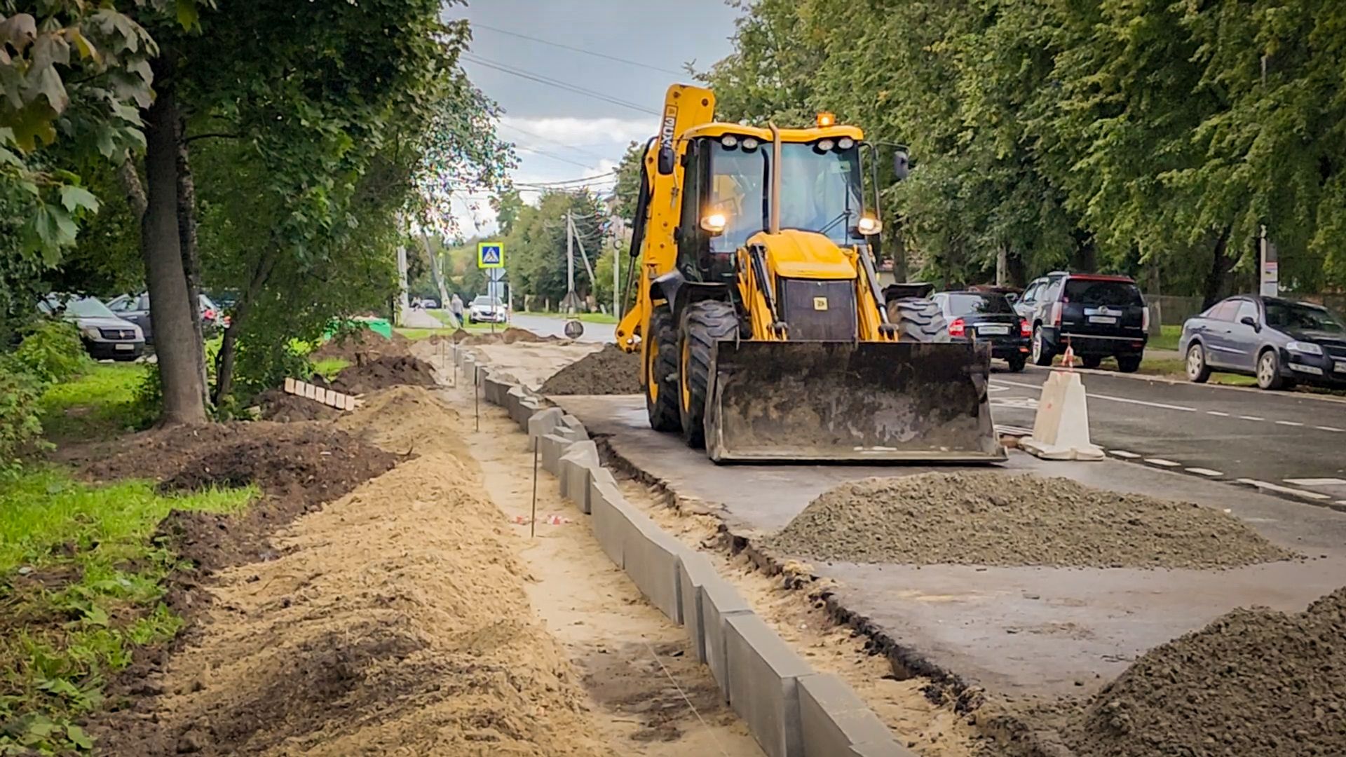 бронницы, ремонт дорог, новая парковка у школы, расширение парковки в бронницах,