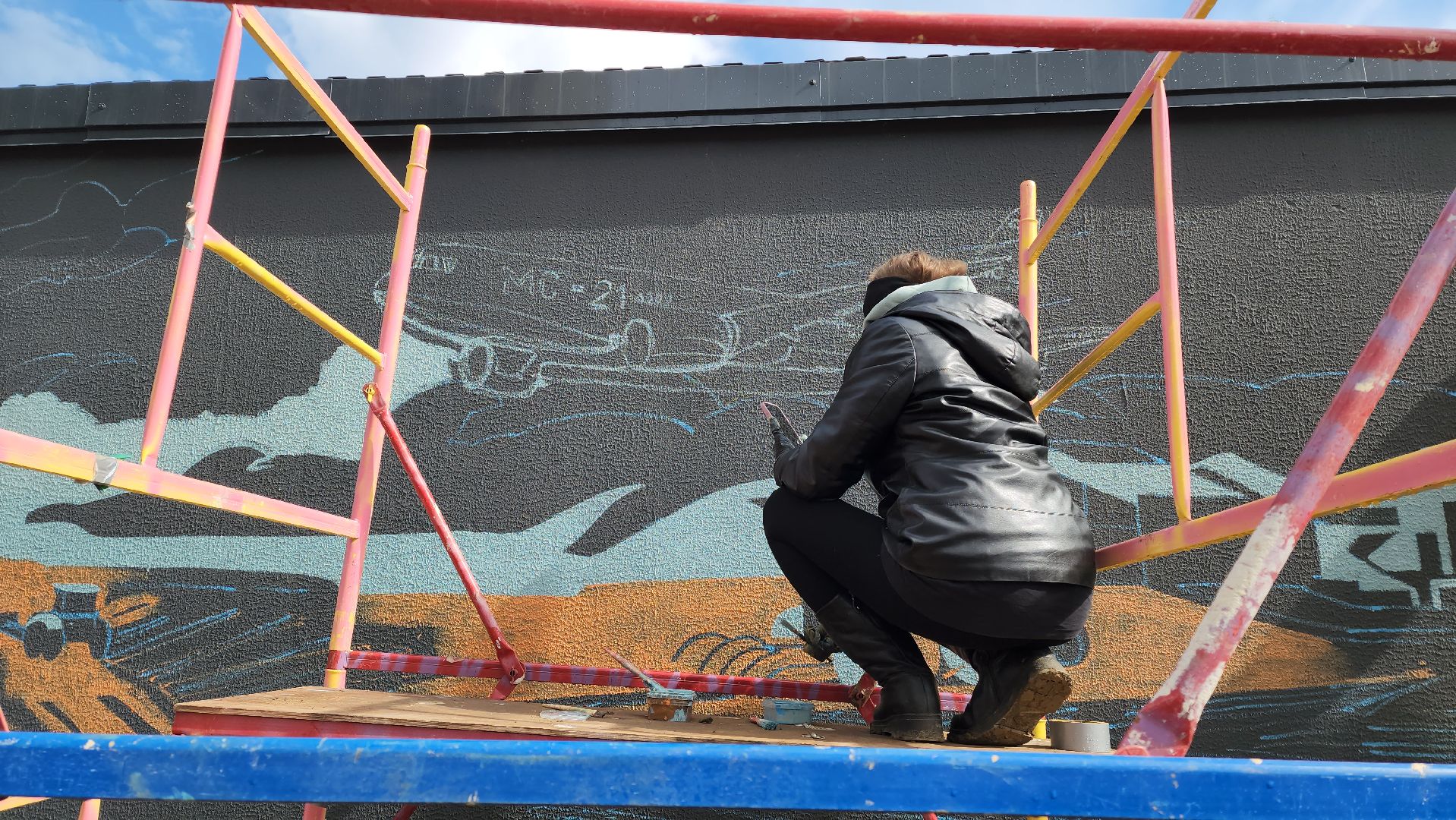 граффити, монументальная живопись, Лобня, Подстанция,