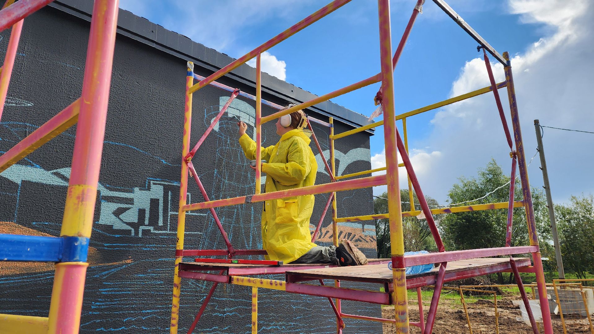 граффити, монументальная живопись, Лобня, Подстанция,