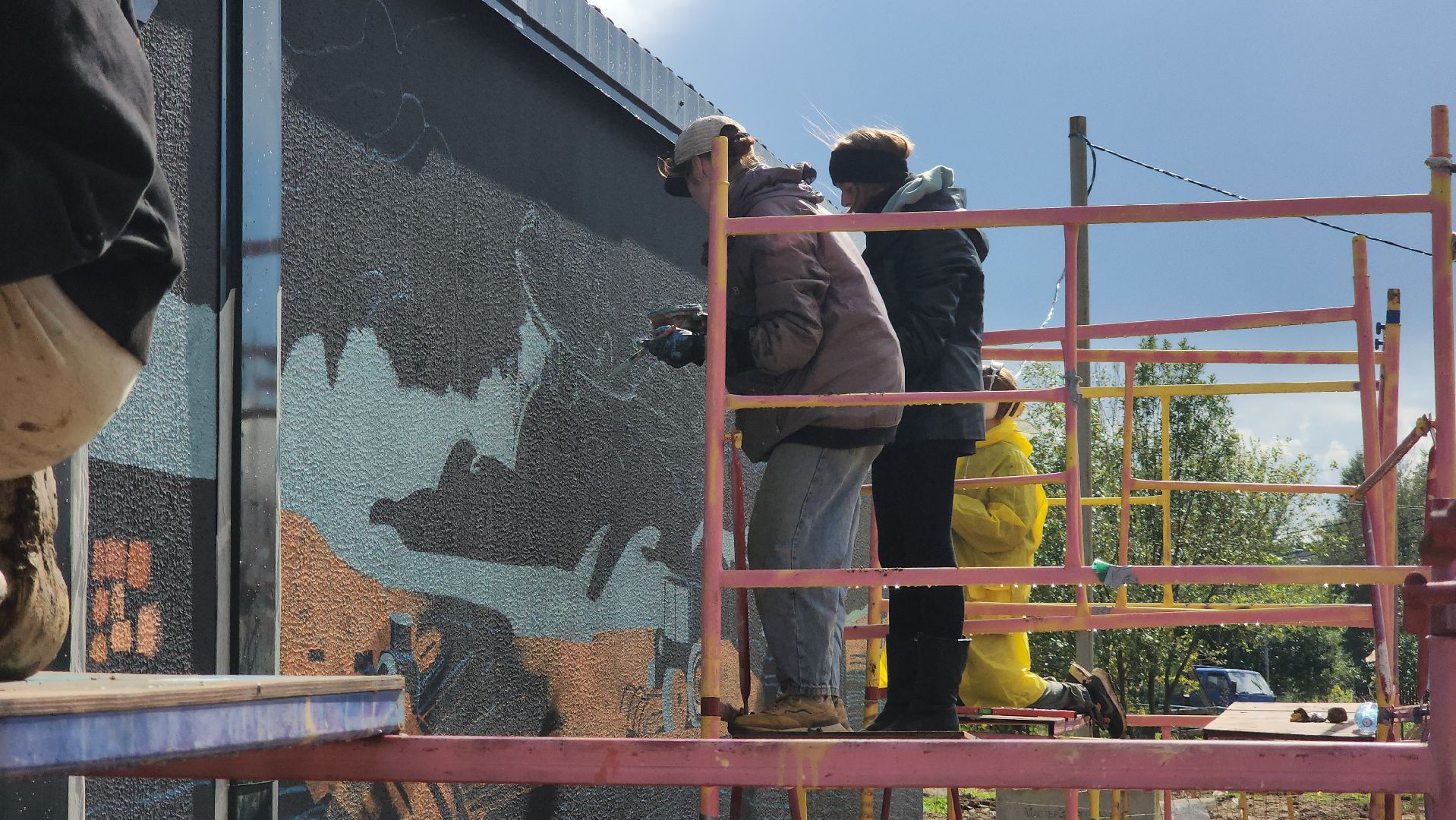 граффити, монументальная живопись, Лобня, Подстанция,