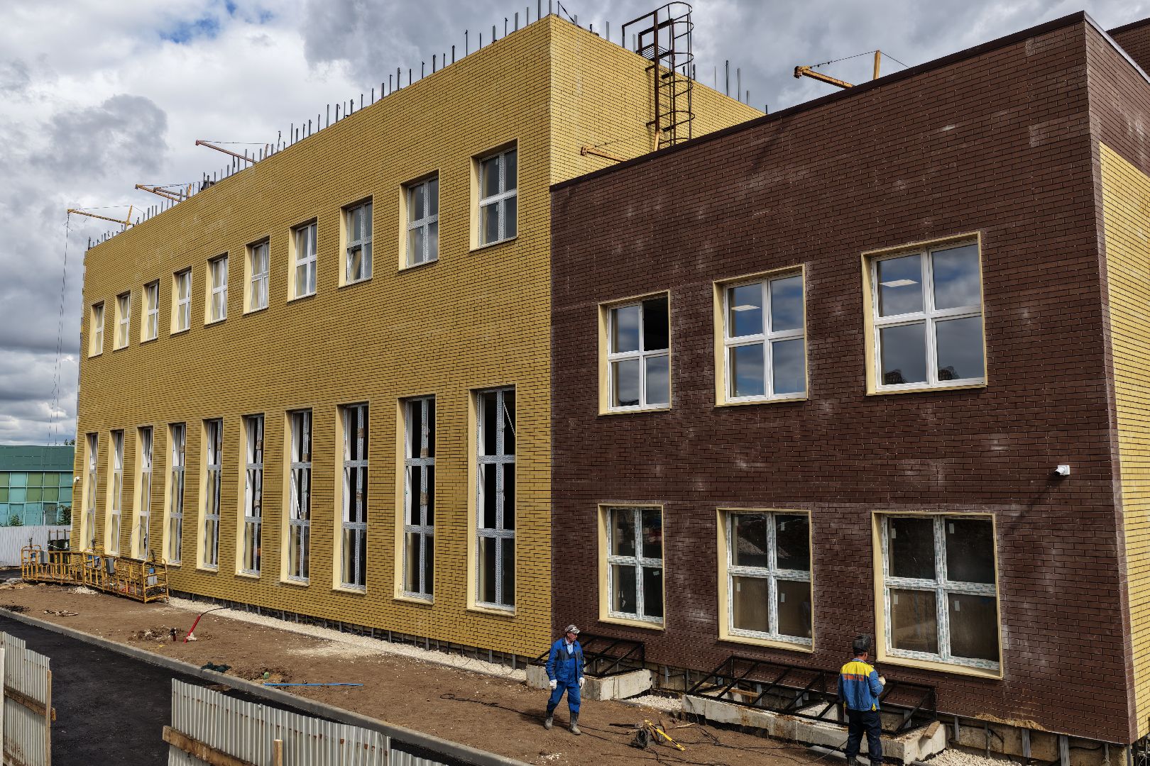 видео с коптера, школа 29 имени забродина, новый корпус школы в подольске,