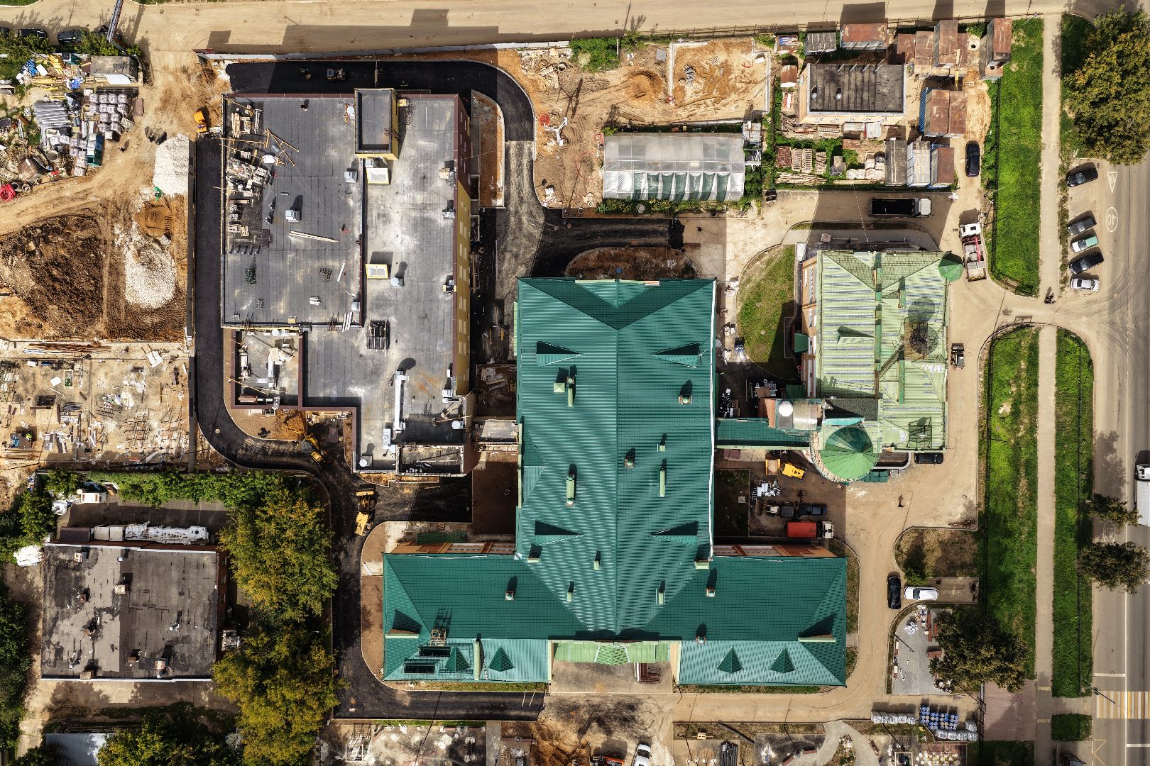 видео с коптера, школа 29 имени забродина, новый корпус школы в подольске,