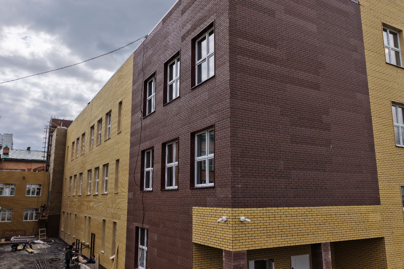 видео с коптера, школа 29 имени забродина, новый корпус школы в подольске,