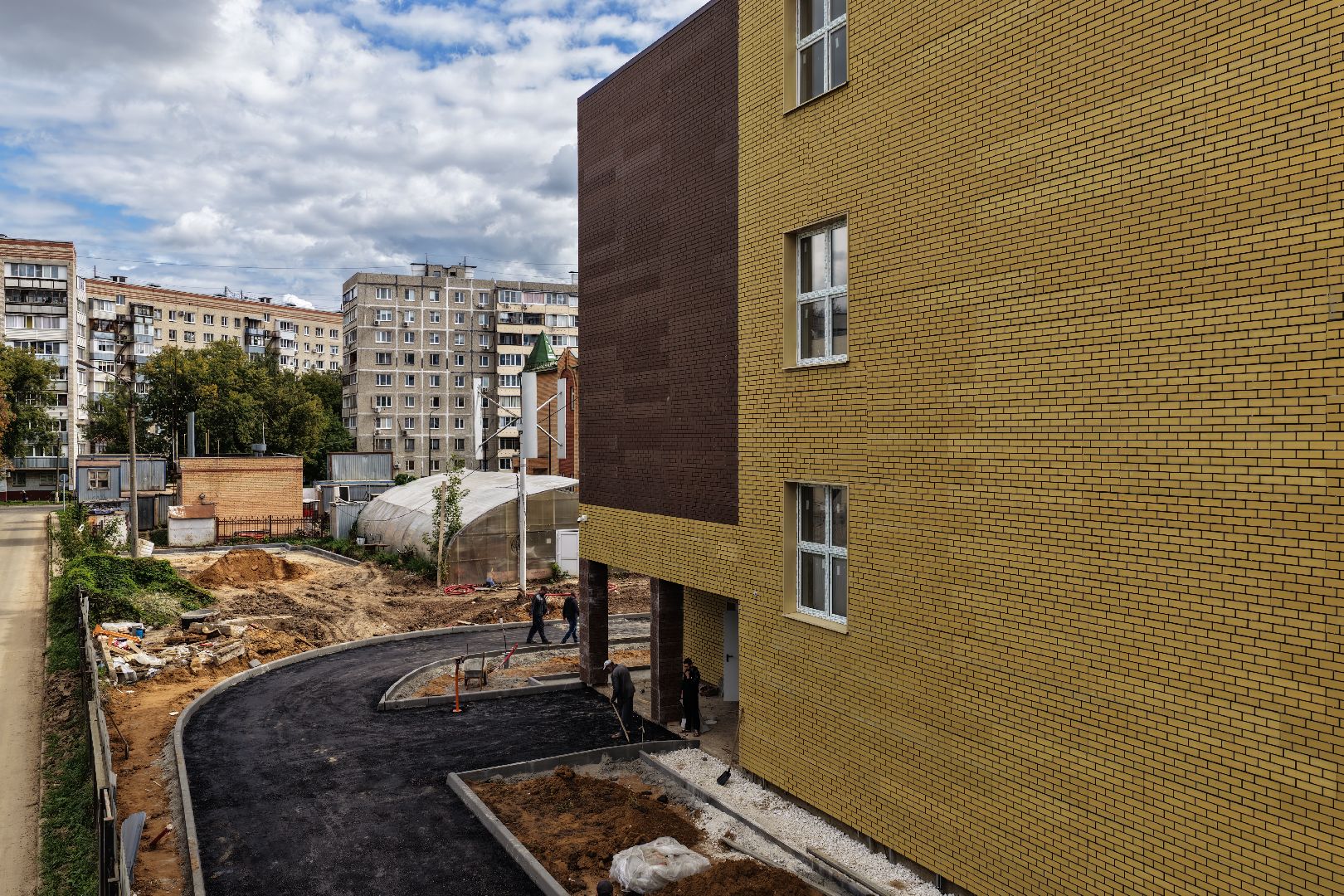 видео с коптера, школа 29 имени забродина, новый корпус школы в подольске,