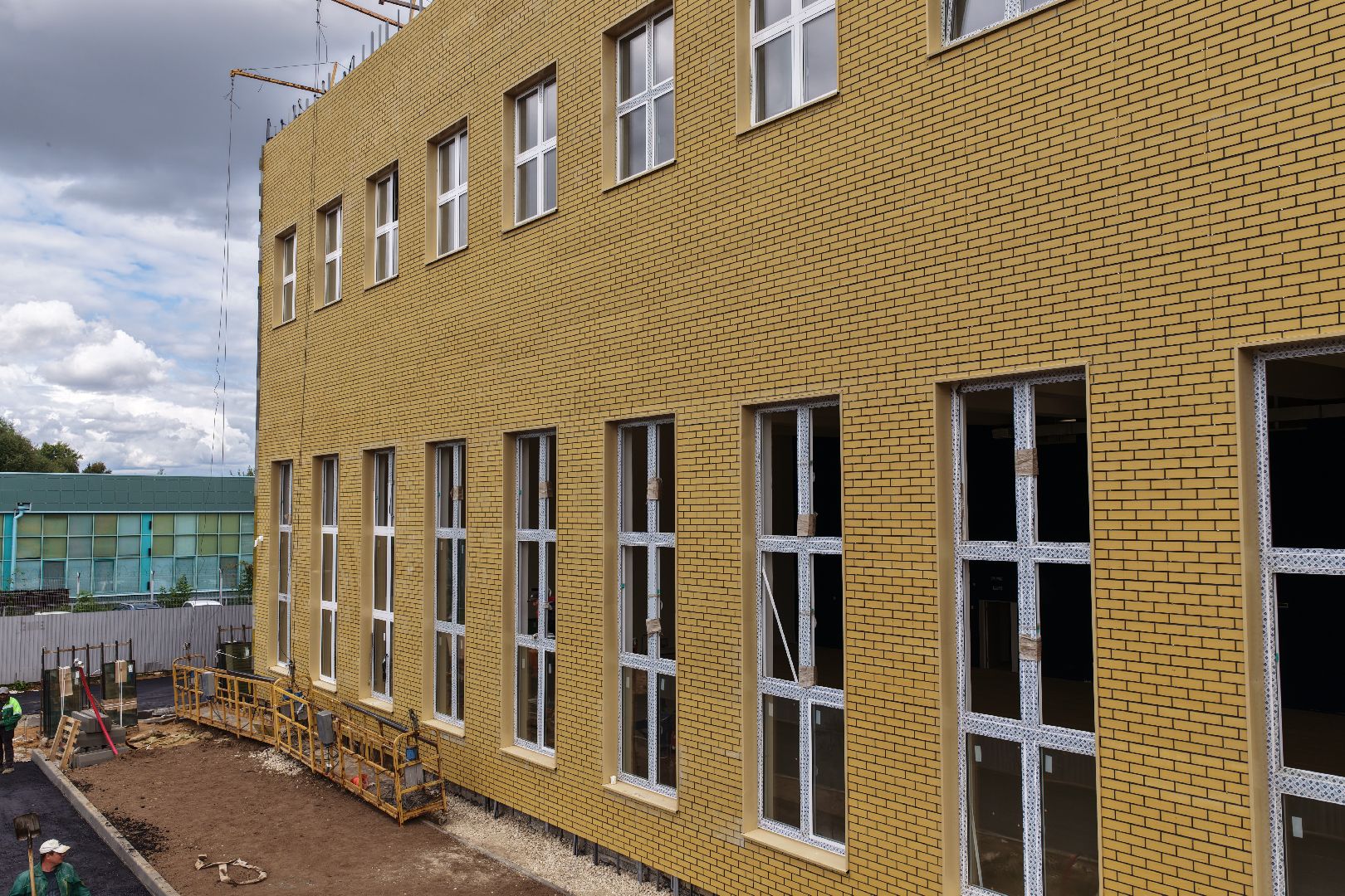 видео с коптера, школа 29 имени забродина, новый корпус школы в подольске,