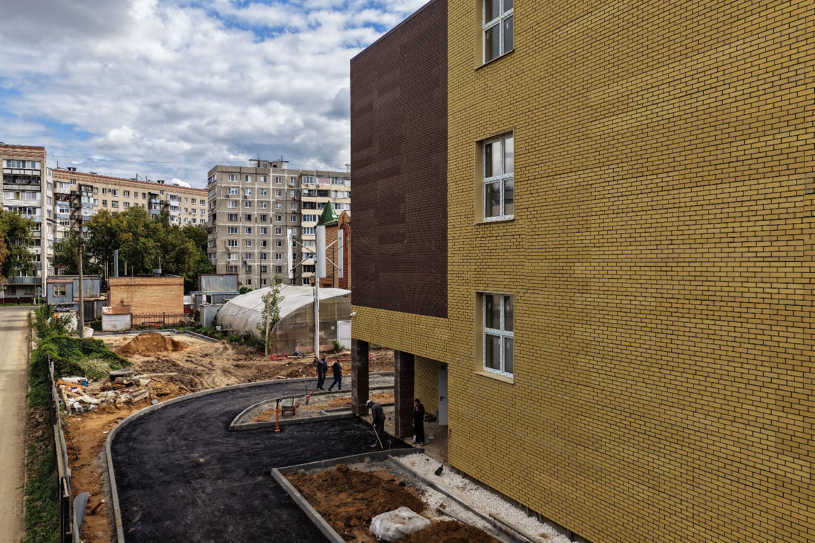 видео с коптера, школа 29 имени забродина, новый корпус школы в подольске,