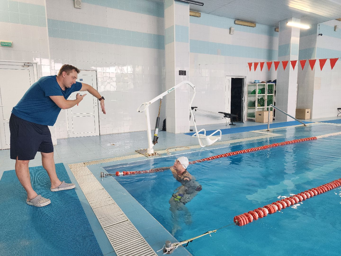 фрязино, зимнее плавание, арктика, паралимпийцы, заплыв,