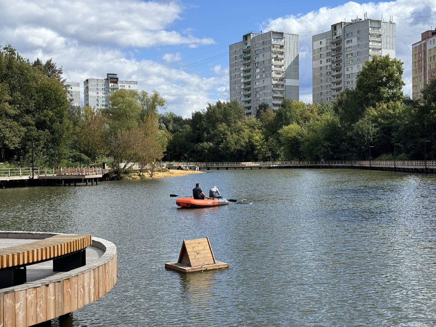 ленинский городской округ, малый тарычевский пруд, установка фонтана, плавающий фонтан,