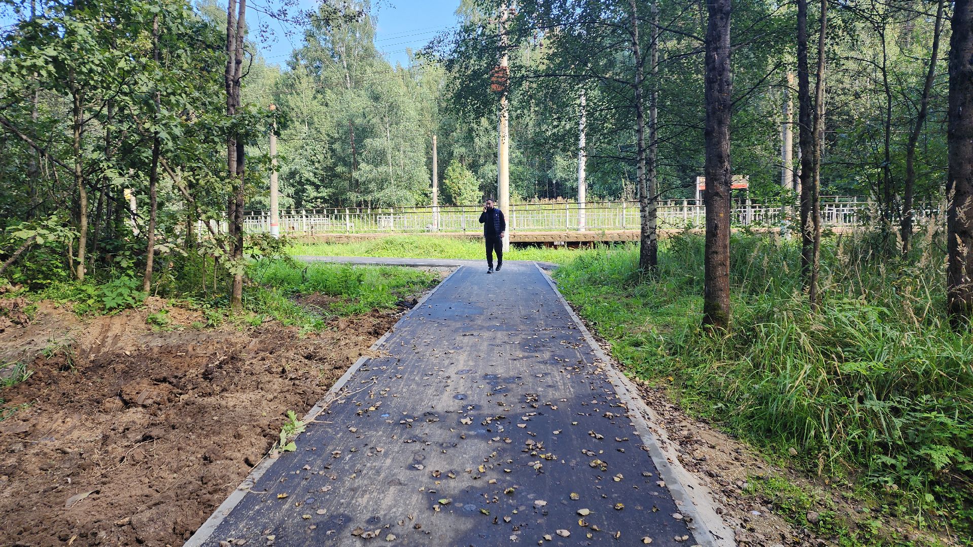 софрино, вертикалки, народная тропа, пешком в подмосковье, благоустройство, асфальтовая крошка, асфальтовое покрытие, тротуар, дорожка, деревня, станция,
