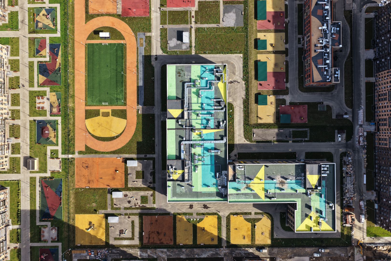 видео с коптера, новая школа в балашихе, школа в жк героев,