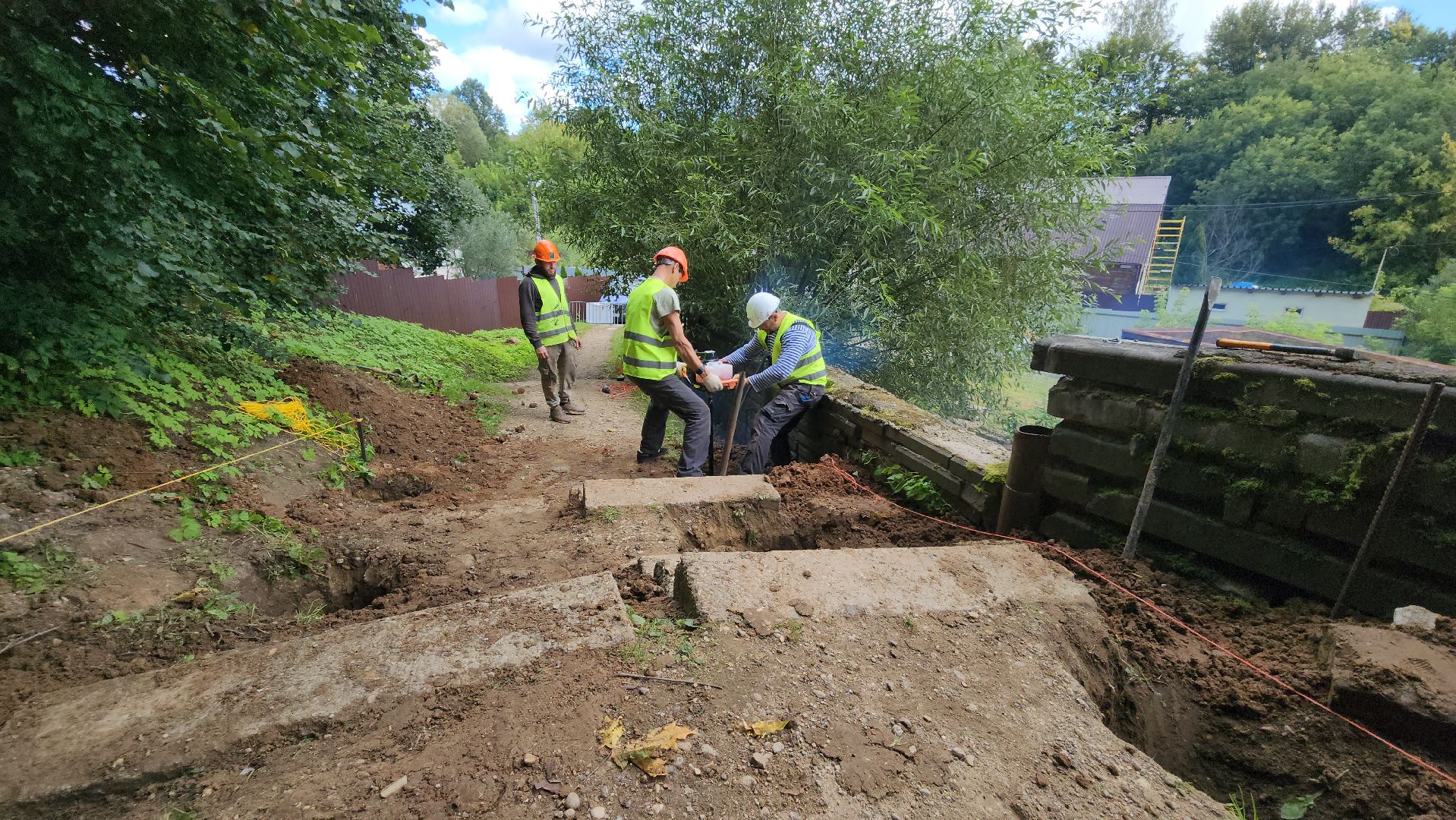 руза, парк городок, ремонт лестницы , благоустройство,