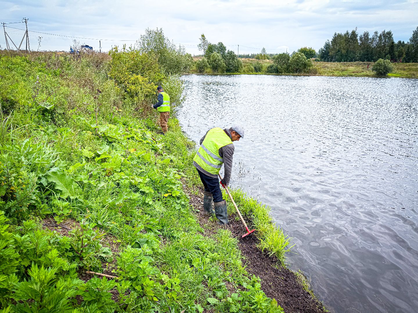 клин, общество, экология, очистка пруда, подмосковье,