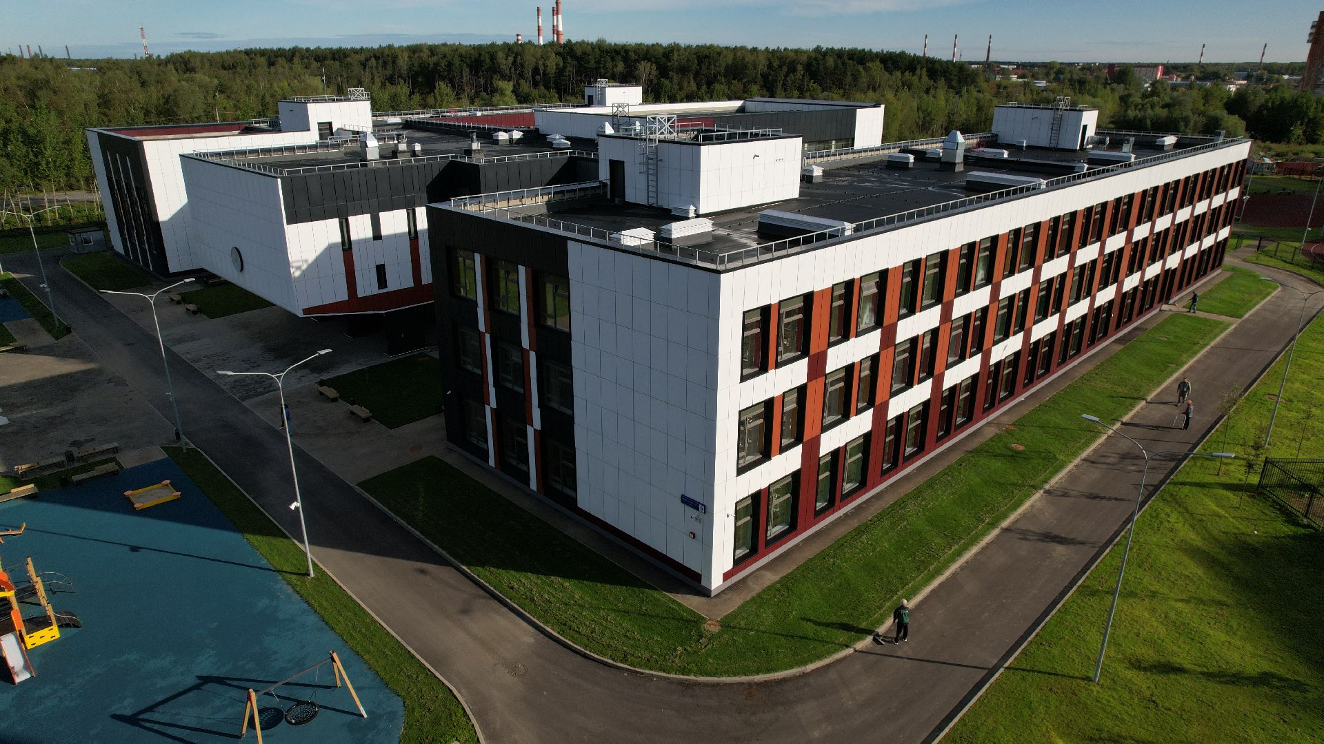 видео с коптера, новая школа в ступине,