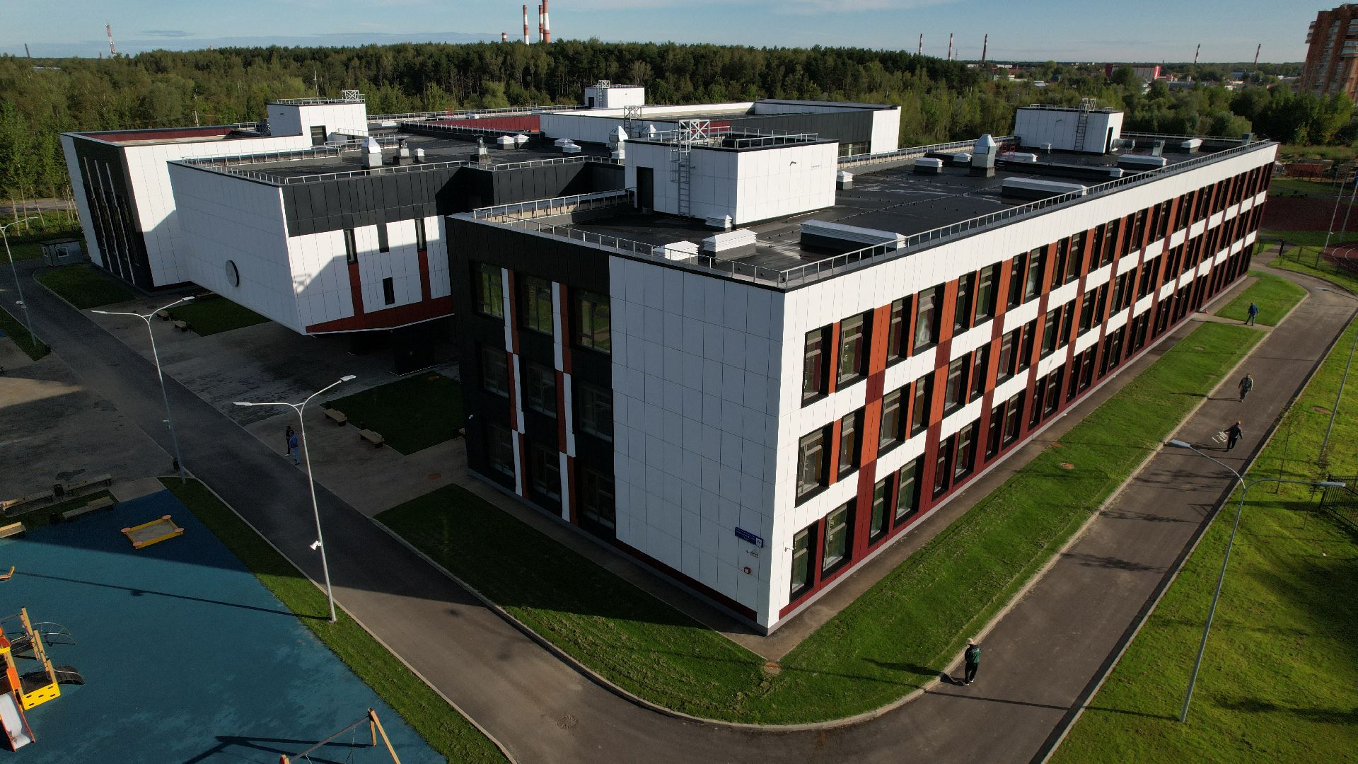 видео с коптера, новая школа в ступине,