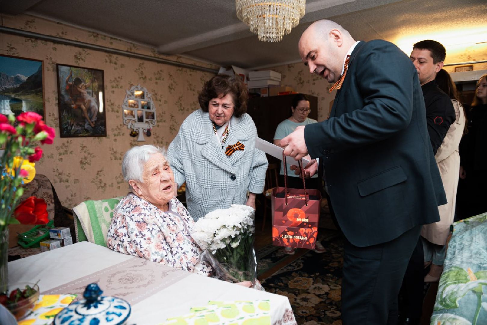 поздравление ветеранов, праздник, День Победы, Лосино-Петровский