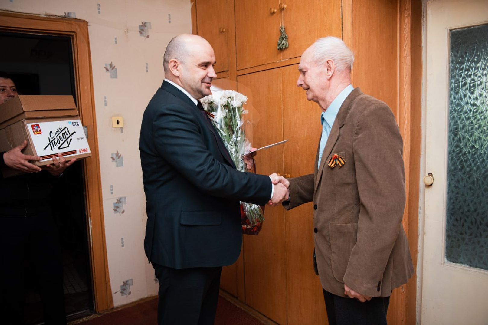 поздравление ветеранов, праздник, День Победы, Лосино-Петровский