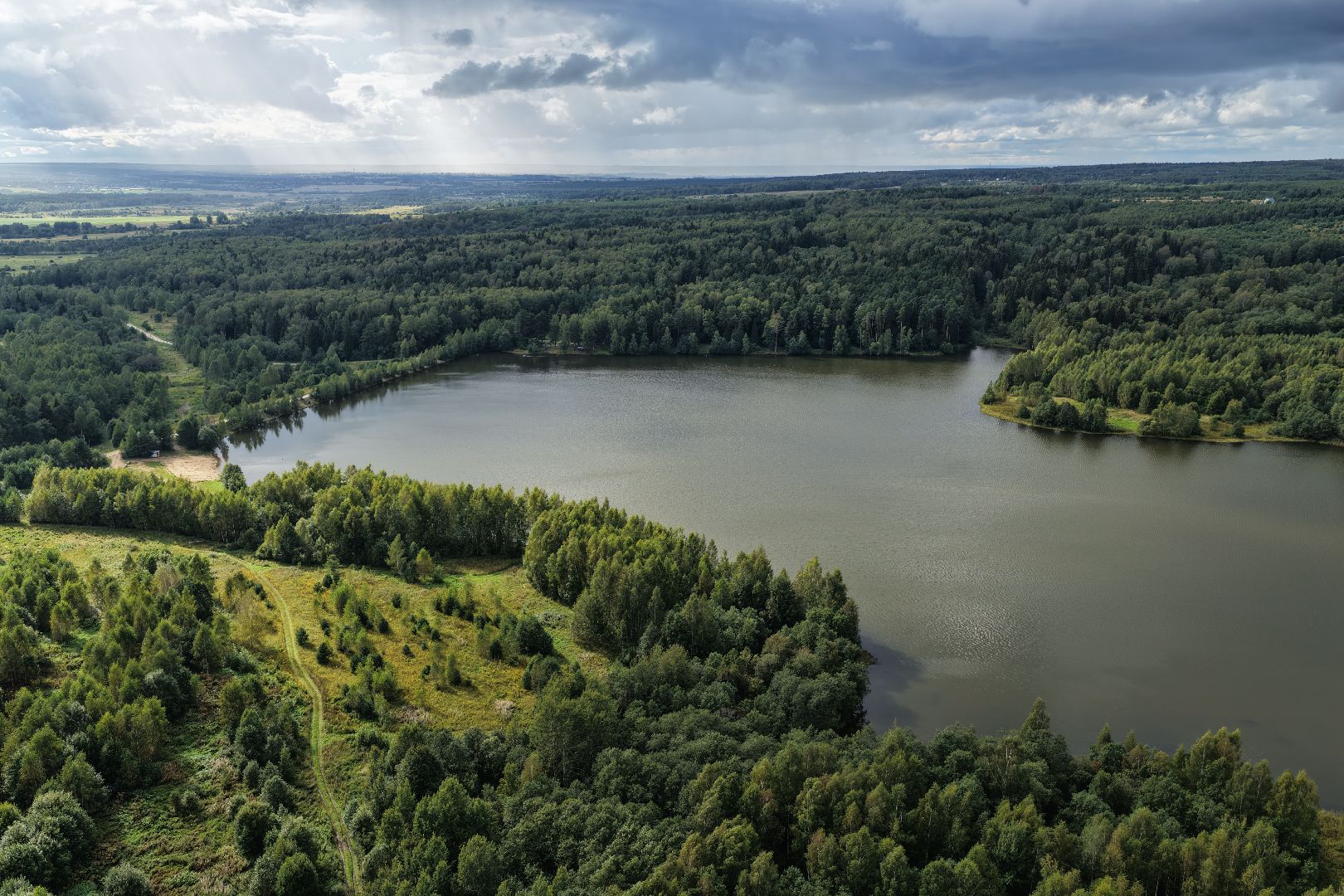 видео с коптера, очистка Ваулинской плотины, экология подмосковья,