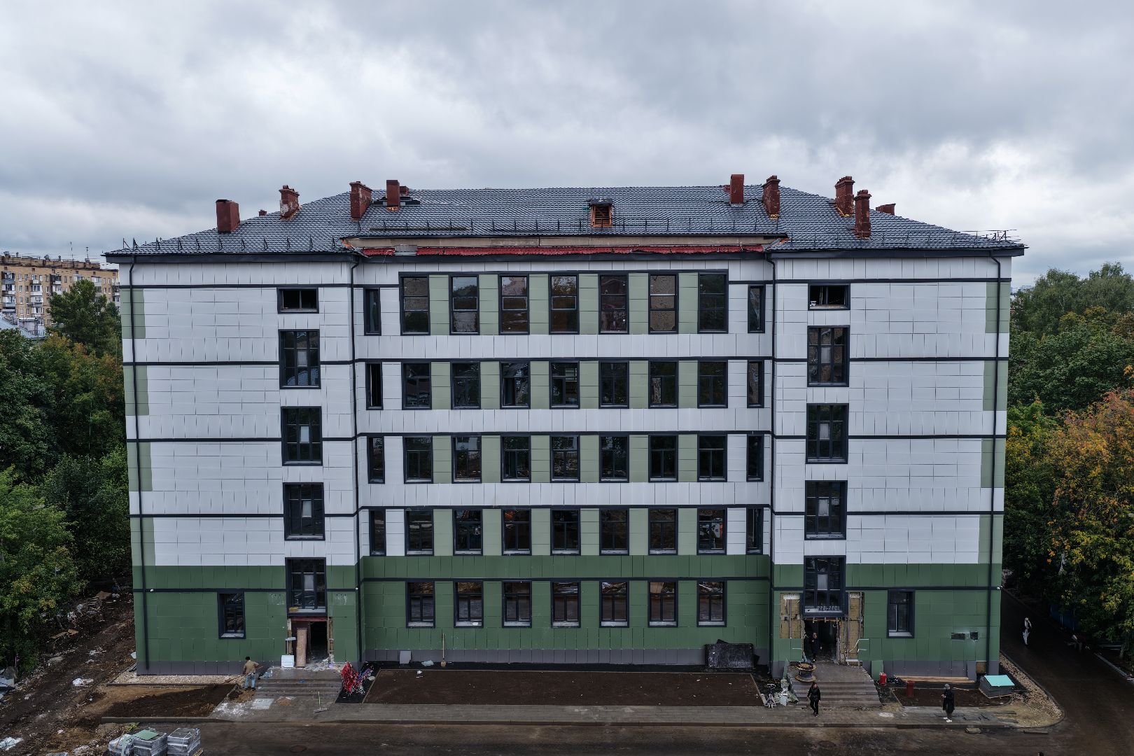 видео с коптера,  капремонт школы 32, школа в балашихе,