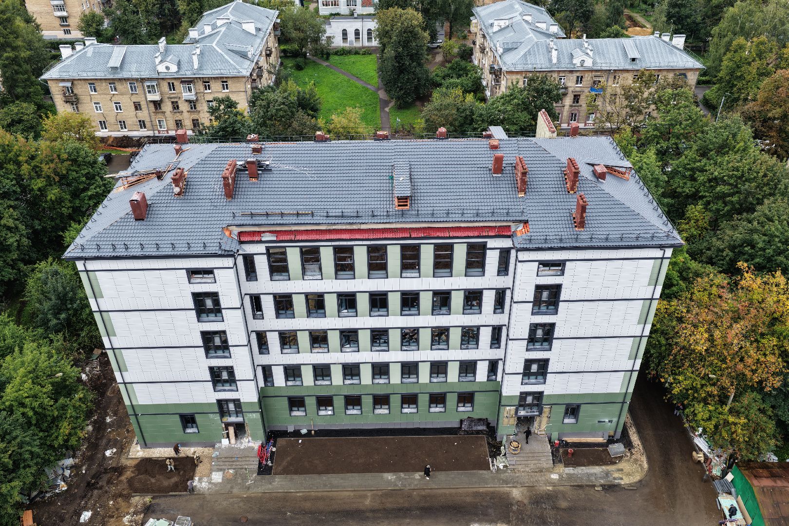 видео с коптера,  капремонт школы 32, школа в балашихе,