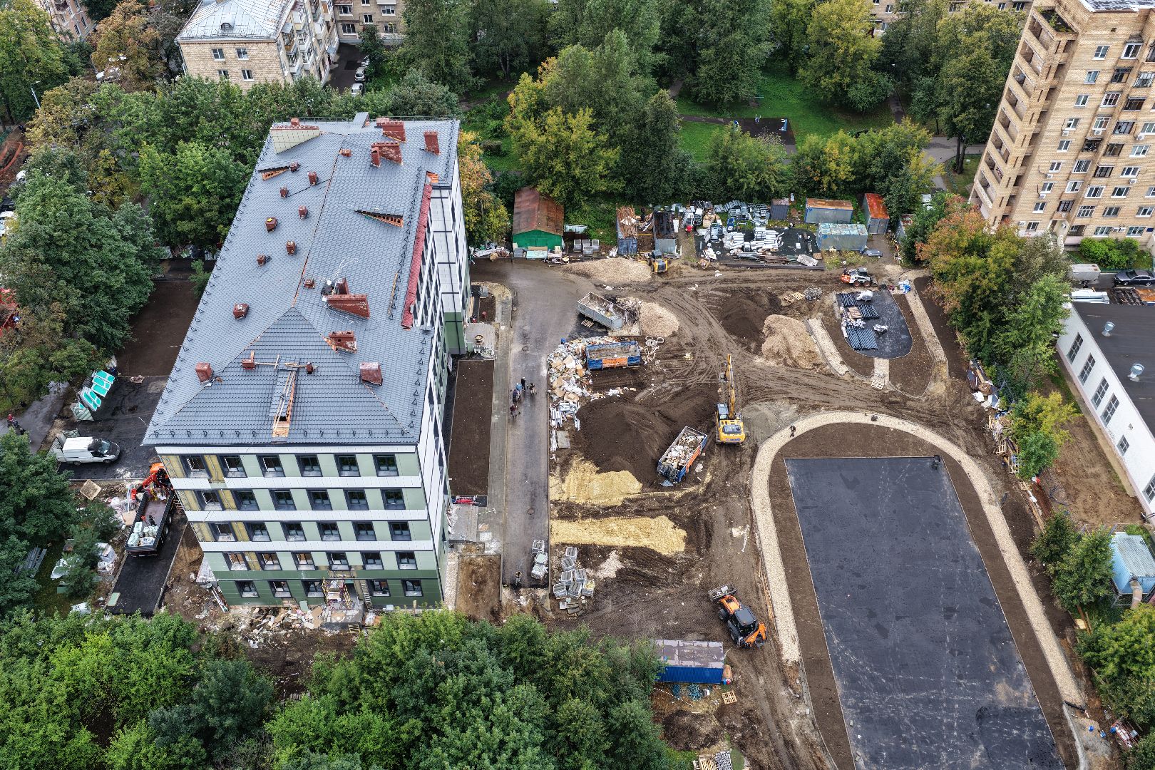 видео с коптера,  капремонт школы 32, школа в балашихе,